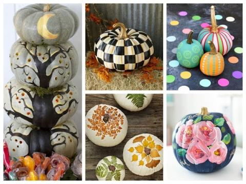 decorated pumpkins for fall