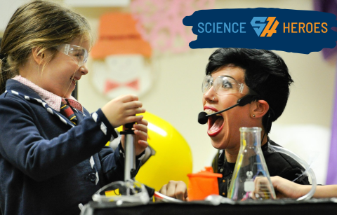 lady and girl doing a science experiment
