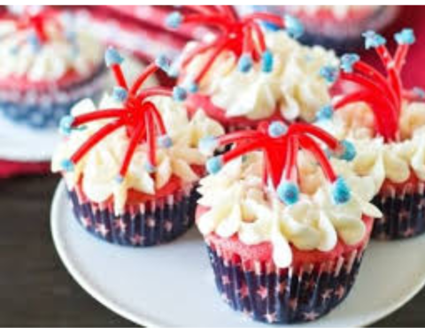4th of july cupcake