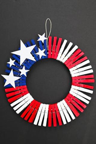clothespin wreath