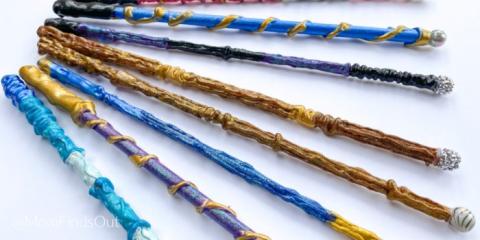 wands made out of hot glue