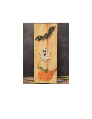string art with halloween images