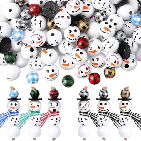 Beaded Snowmen