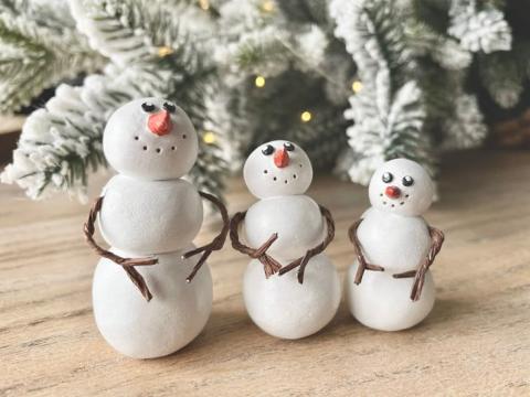 Clay Snowmen