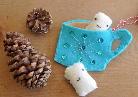 hot chocolate ornament