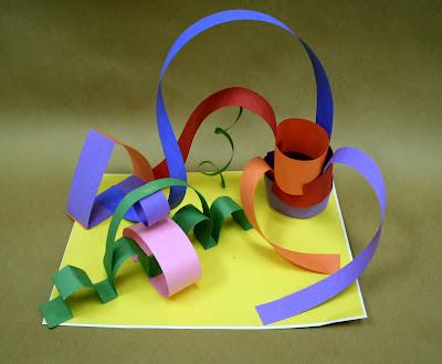 Make a fun art scape using paper and glue