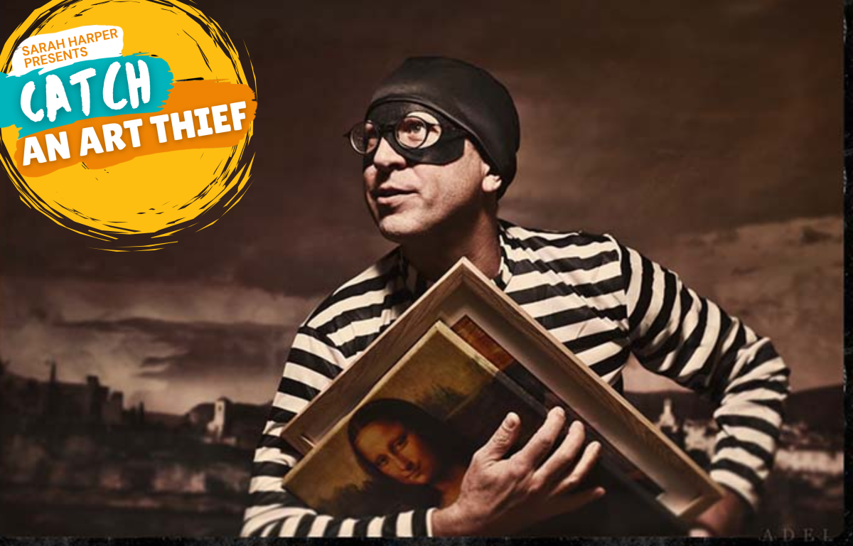art thief with painting