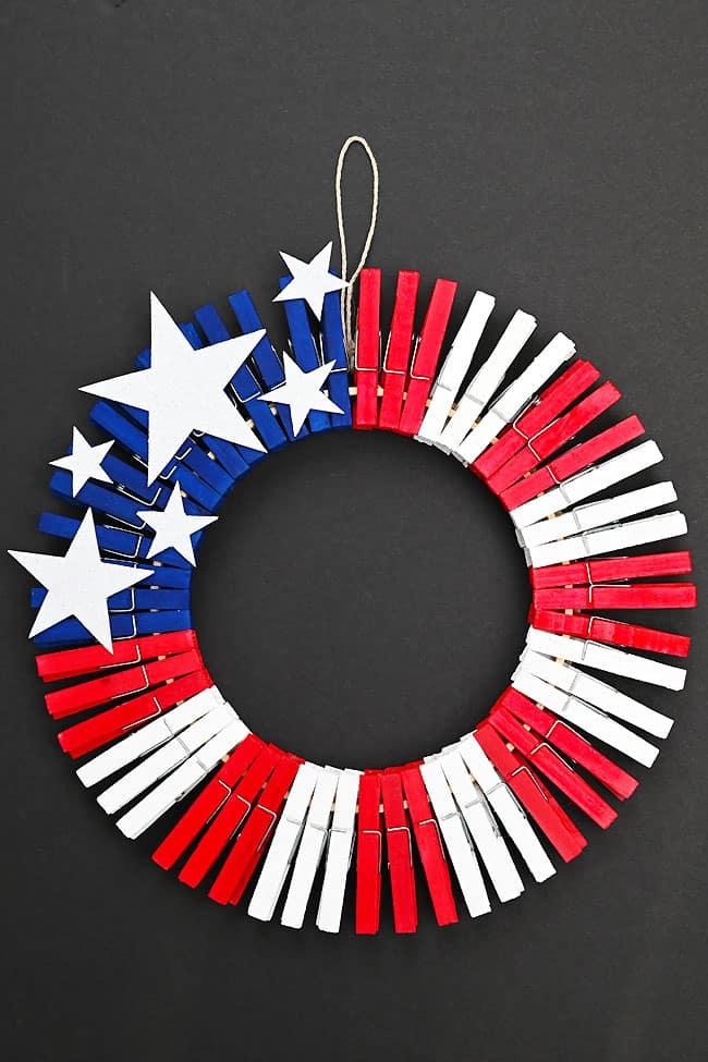 clothespin wreath