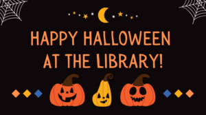 halloween picture at library