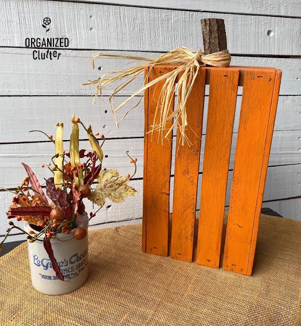 pumpkin made out of a crate